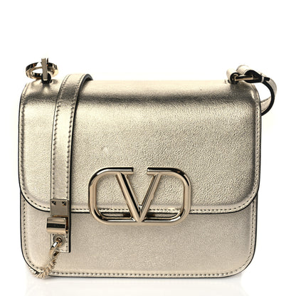 Valentino Garavani Metallic Calfskin Micro VSling Shoulder Bag Sahara 1 of 9