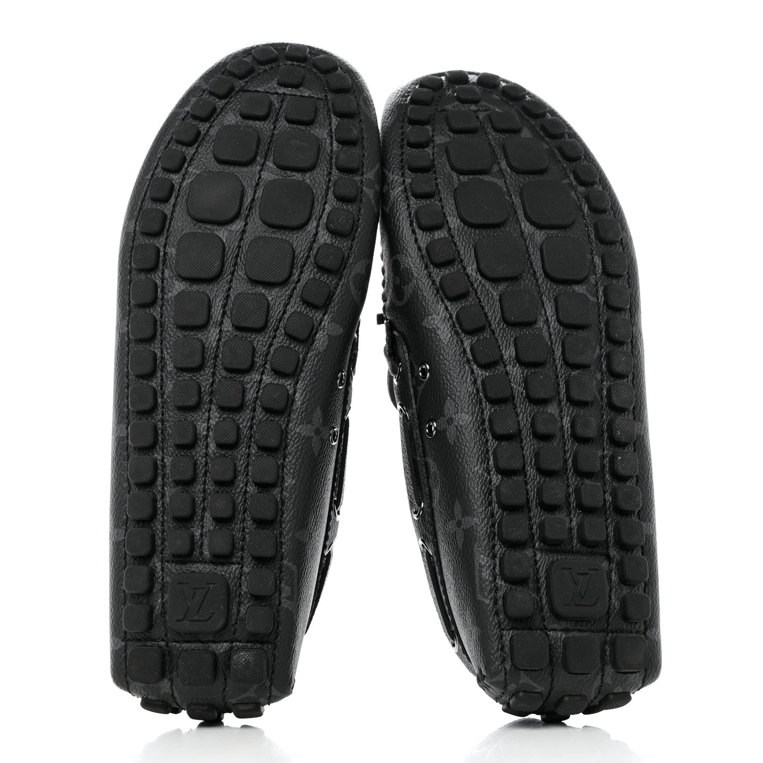 Louis Vuitton Monogram Eclipse Mens Arizona Car Shoe Moccasin Loafers 7.5 5 of 8