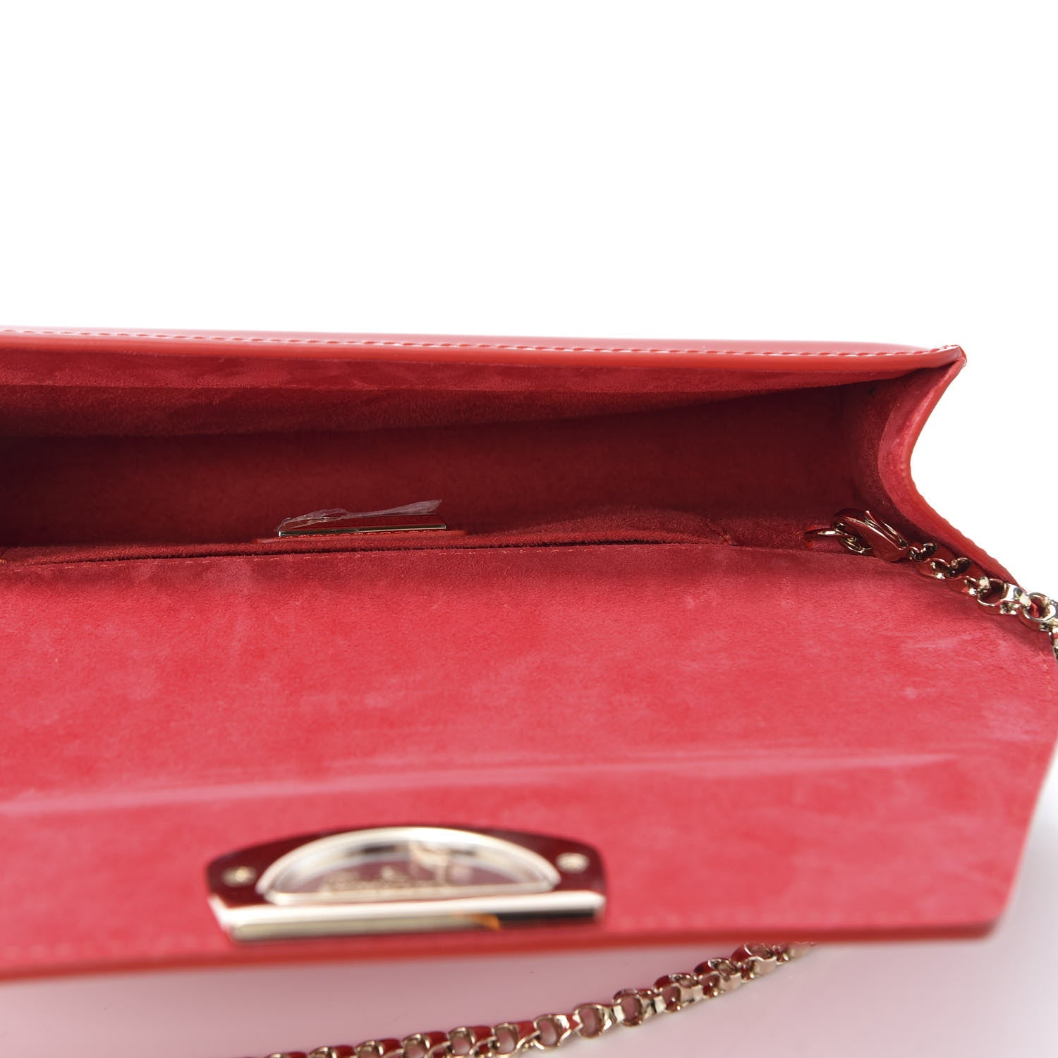 Christian Louboutin Patent Vero Dodat Clutch Fraise 4 of 9