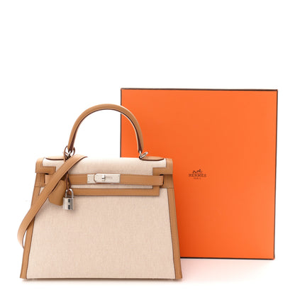 Hermes Toile H Swift Kelly Sellier 28 Ecru Biscuit 11 of 11