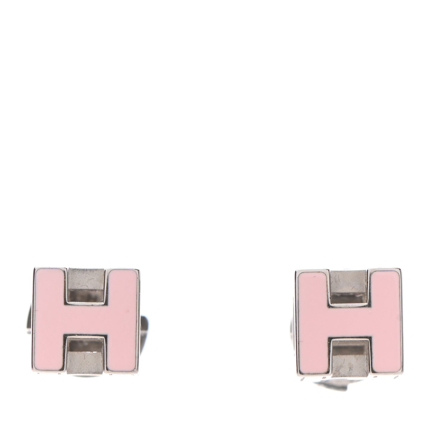 Palladium Cage d'H Earrings Rose Dragee