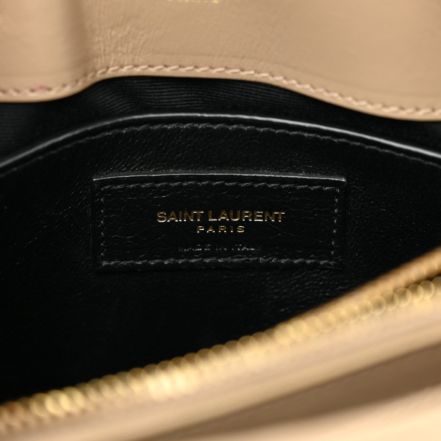 Saint Laurent Calfskin Y Quilted Monogram Small Loulou Chain Satchel Dark Beige 6 of 13