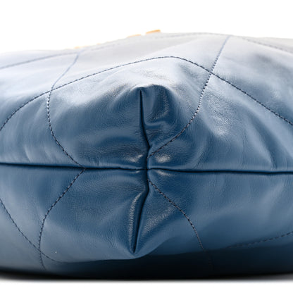 Chanel Shaded Calfskin Quilted Chanel 22 Blue Dark Blue 10 of 11