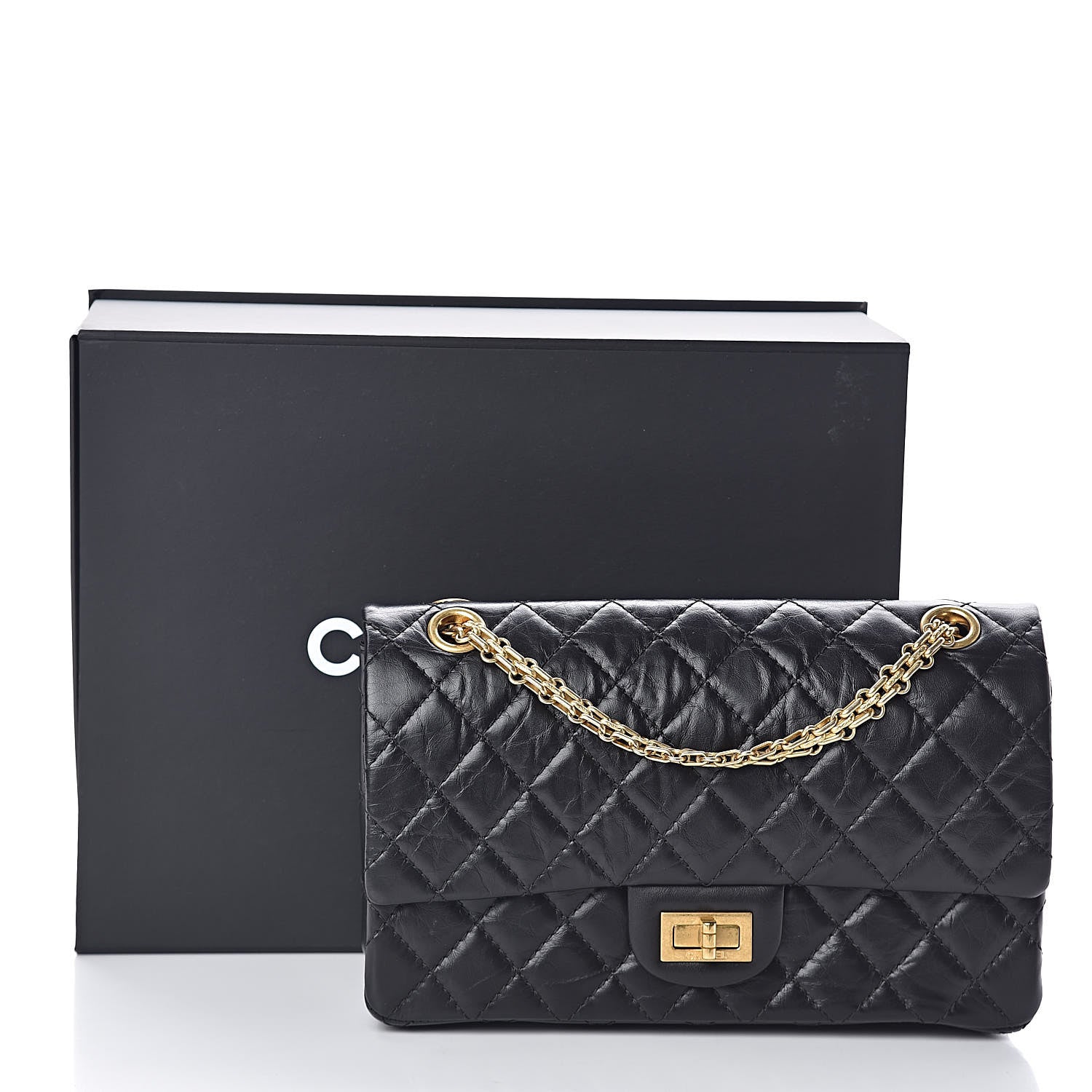 Chanel Aged Calfskin Quilted 2.55 Reissue 225 Flap Black 12 of 12