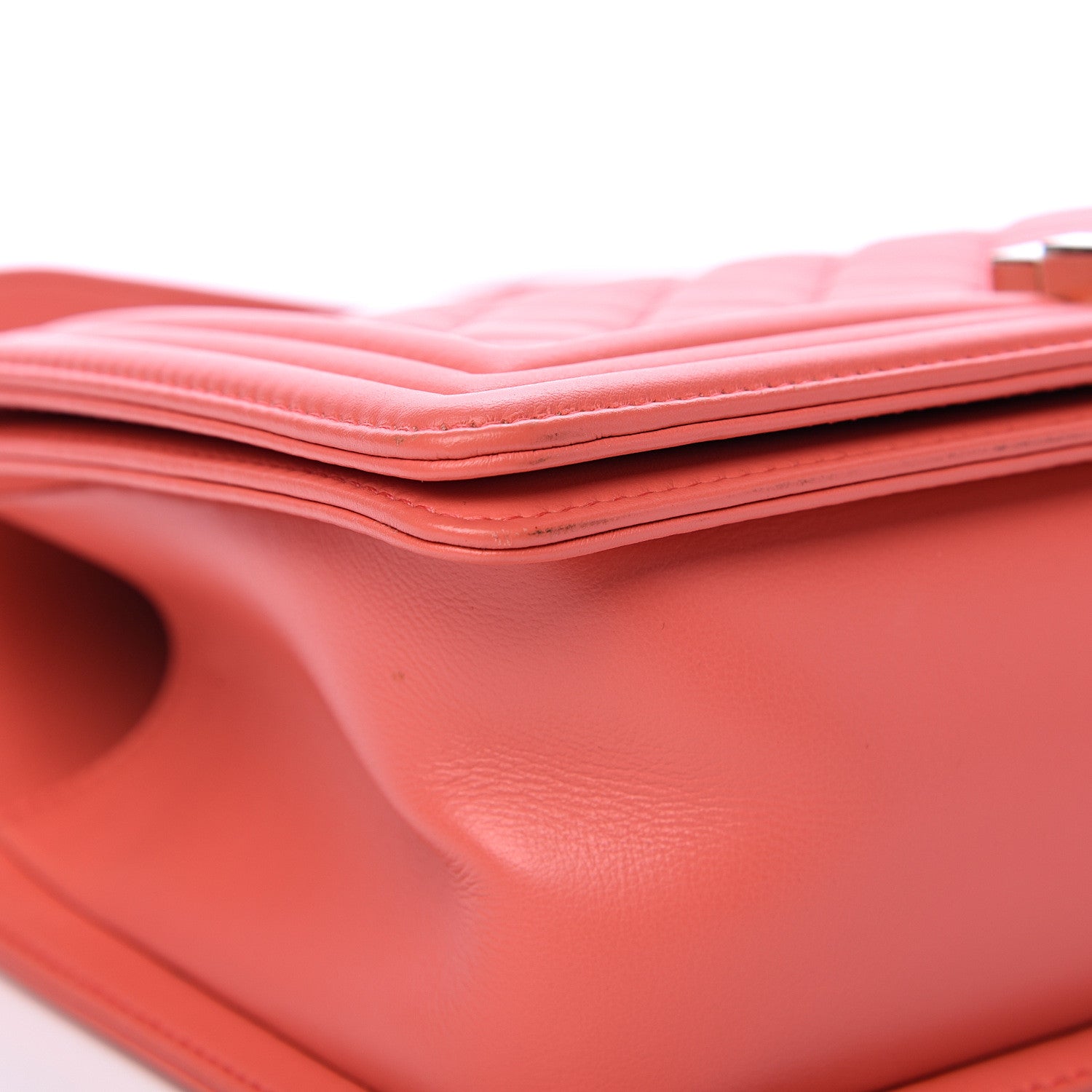 Chanel Lambskin Quilted Medium Boy Flap Coral 8 of 12