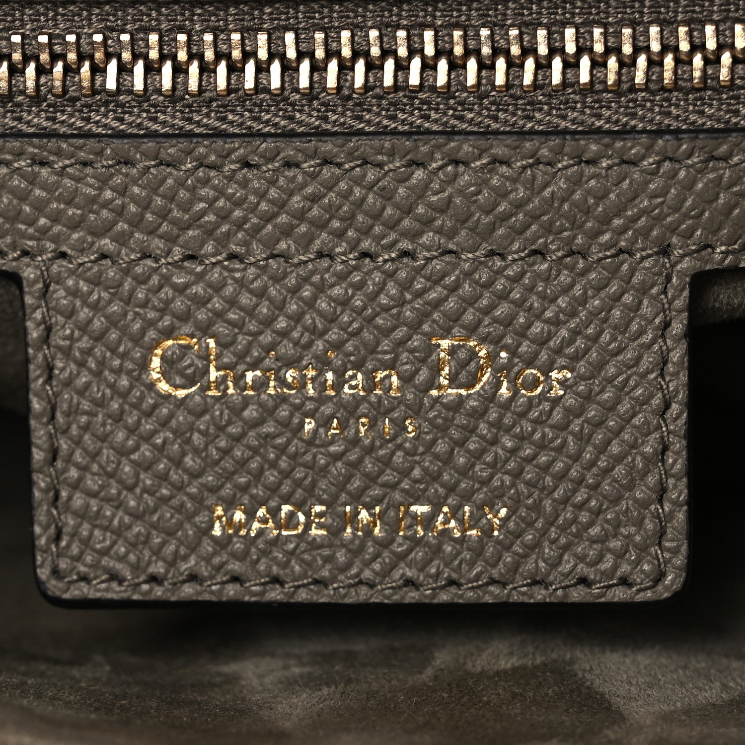 Christian Dior Grained Calfskin Saddle Bag With Strap Clay Green 6 of 10