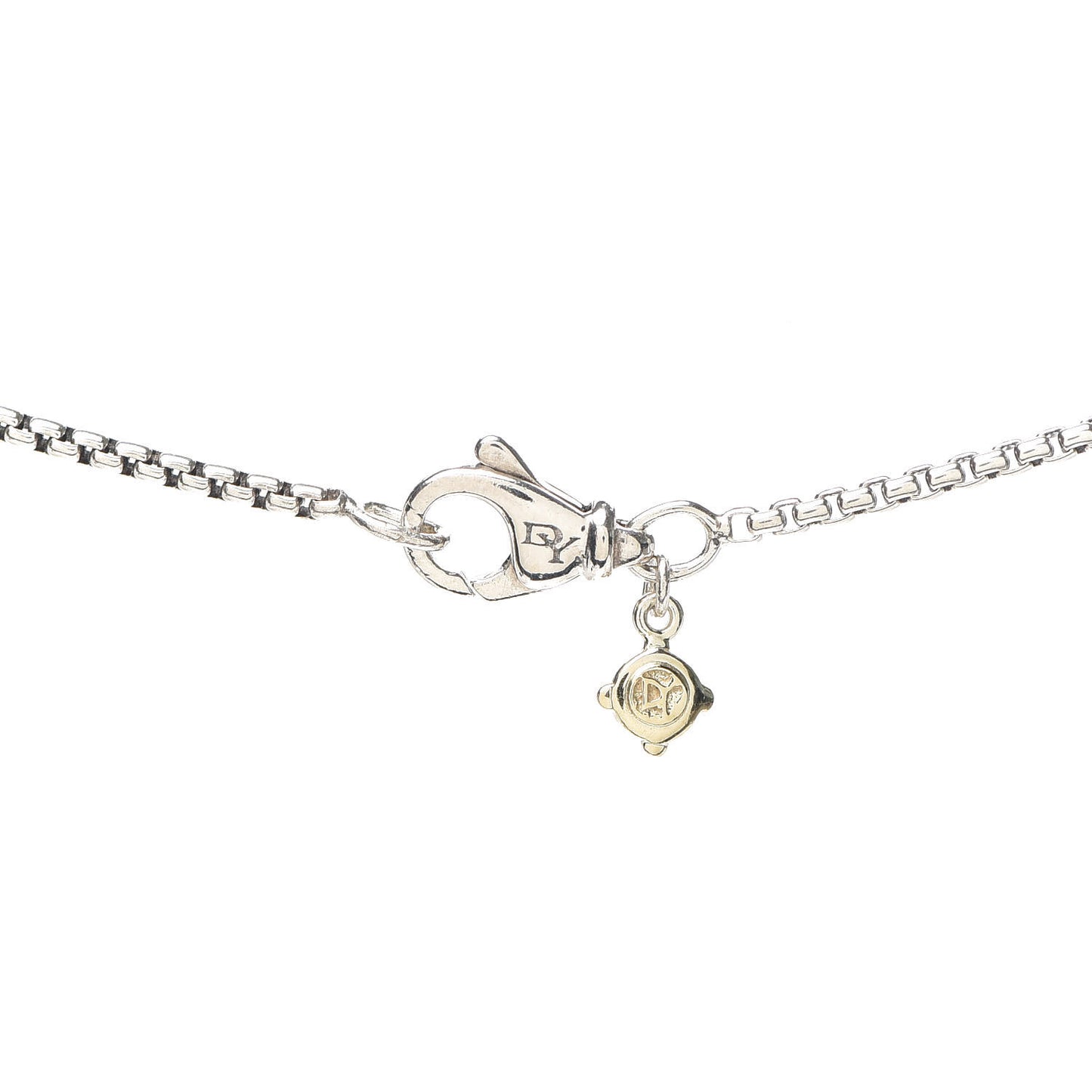 Sterling Silver 14K Yellow Gold 1.7mm Baby Box Chain Necklace 18"