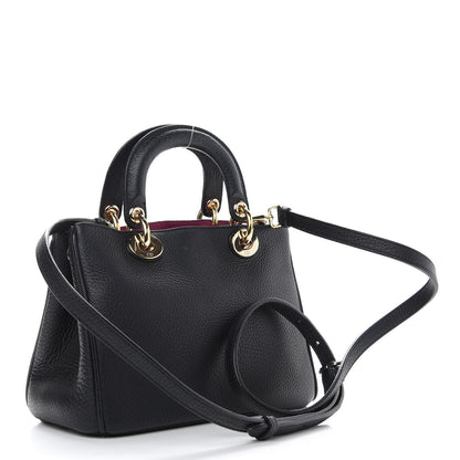Christian Dior Bullcalf Small Diorissimo Tote Black Rose Indien 3 of 8
