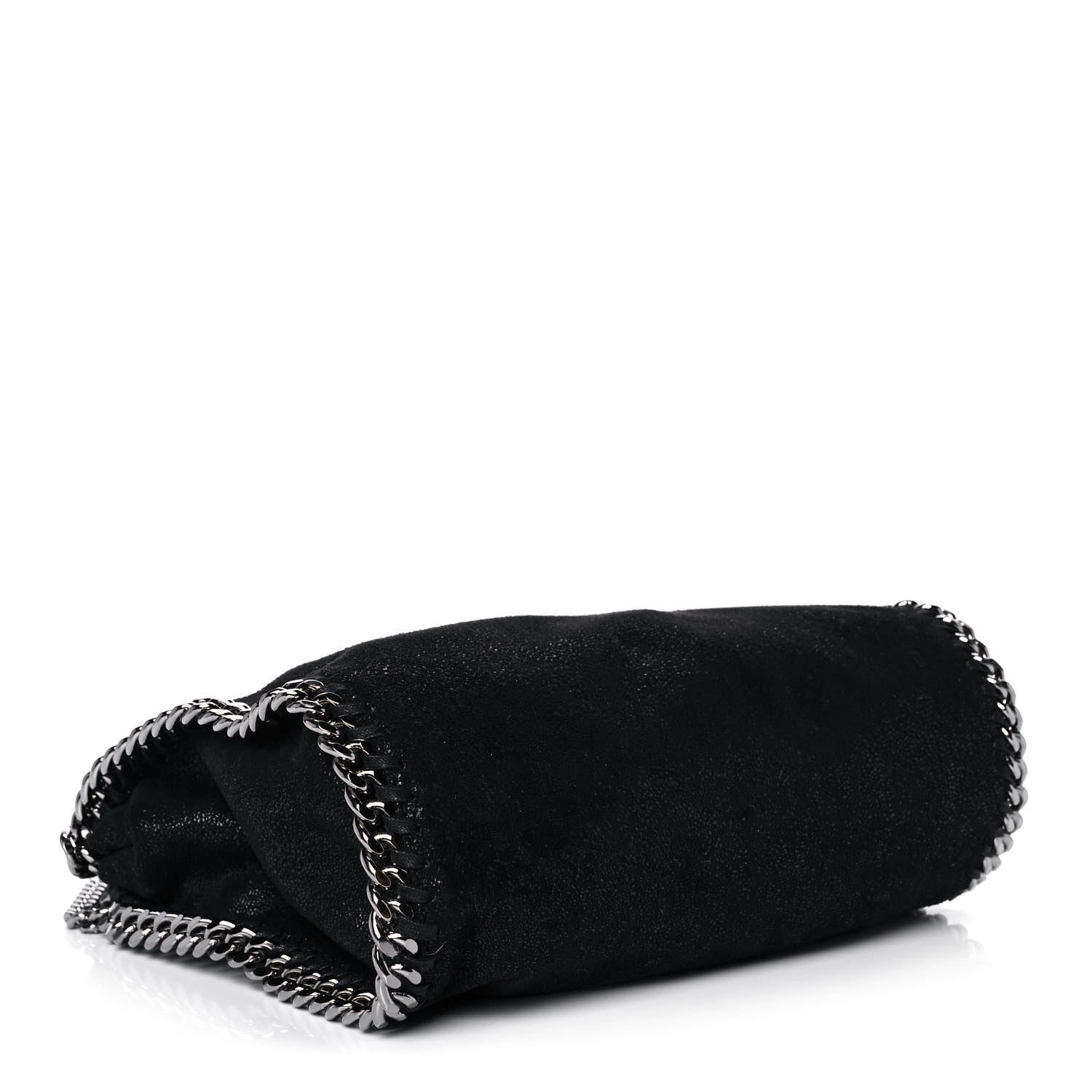 Stella McCartney Shaggy Deer Mini Falabella Fold Over Tote Black 4 of 10