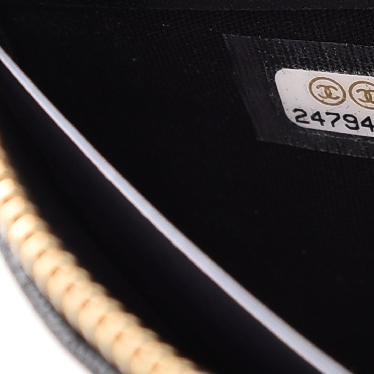 Sheepskin Chevron Quilted Zip Around Wallet Black