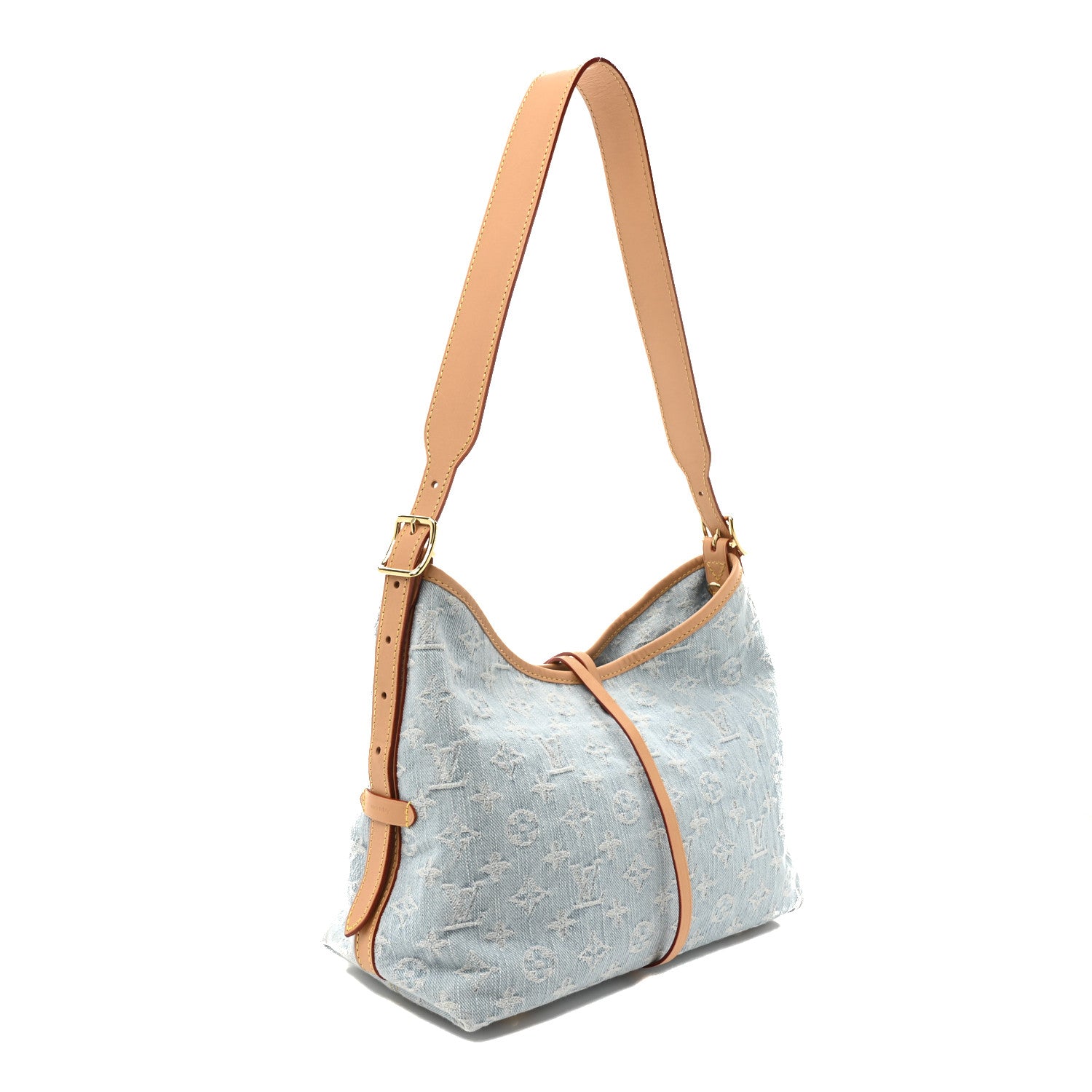 Louis Vuitton Monogram Denim CarryAll PM Sky Blue 3 of 10