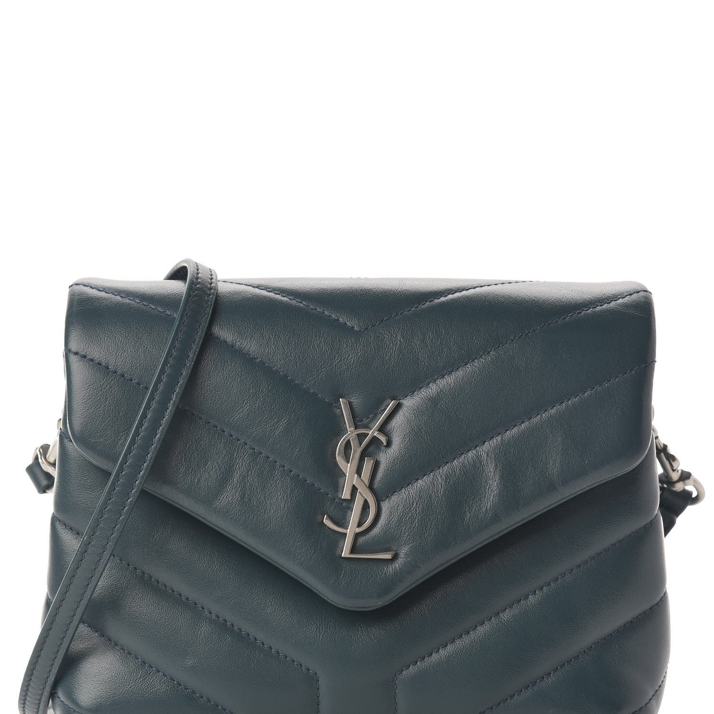 Calfskin Y Quilted Monogram Toy Loulou Satchel Dark Turquoise