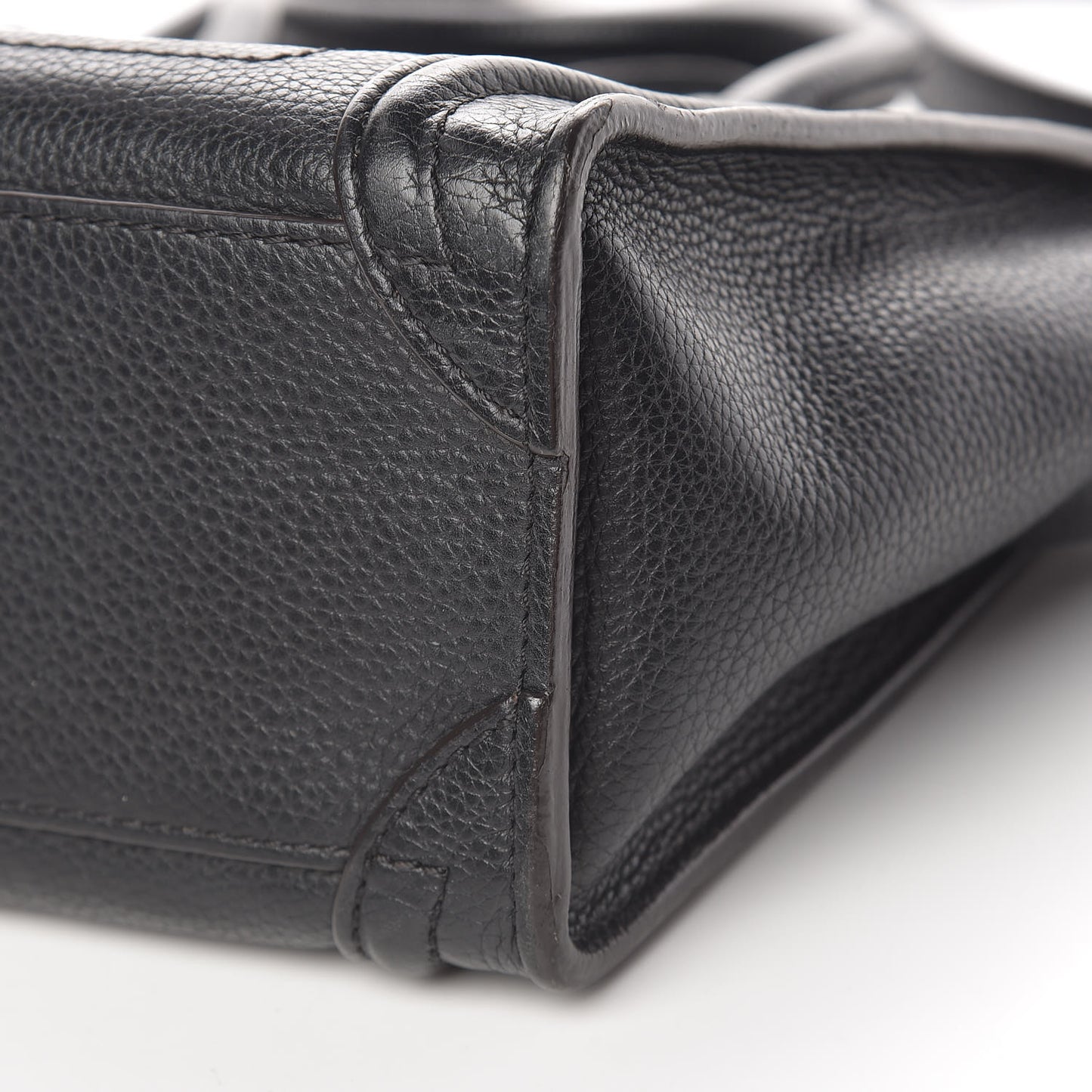 Drummed Calfskin Nano Luggage Black