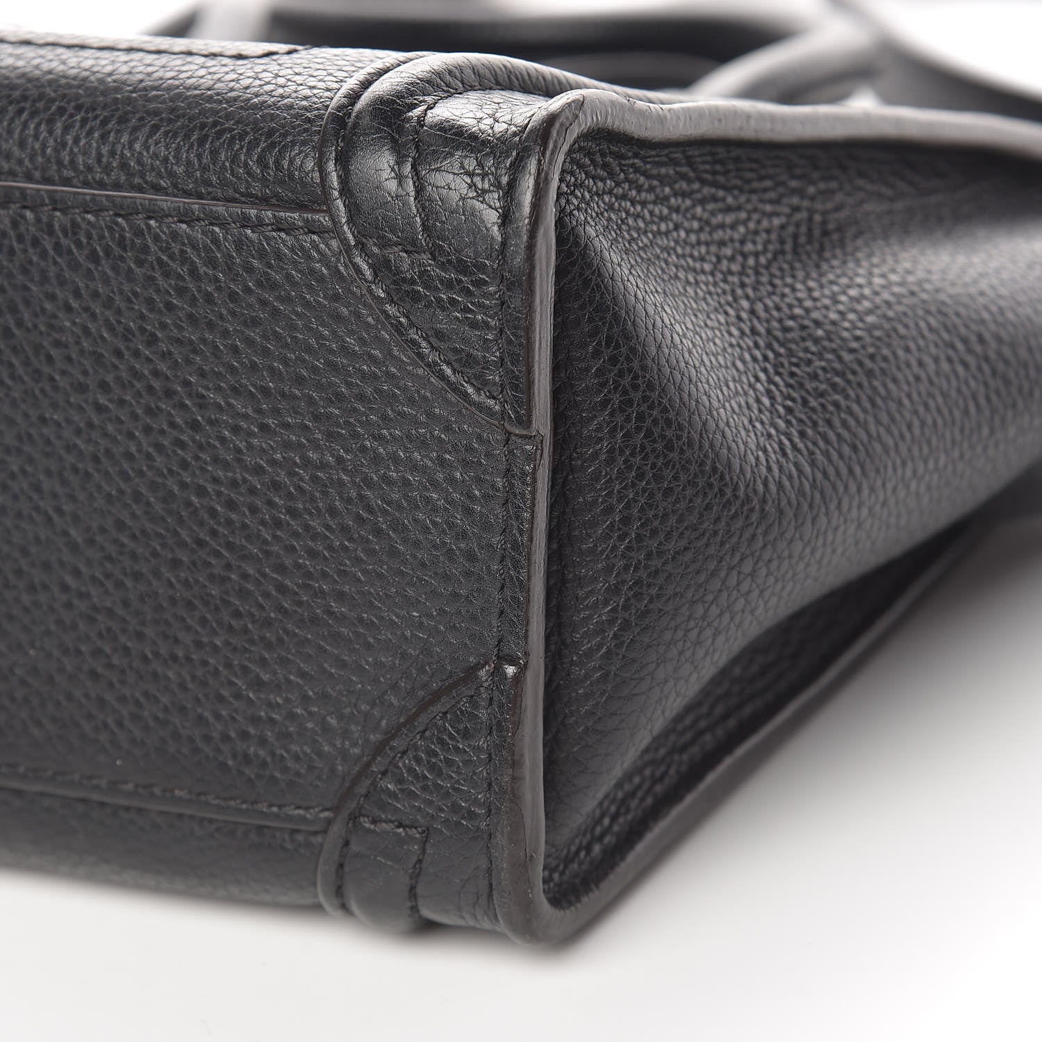 Celine Drummed Calfskin Nano Luggage Black 10 of 11