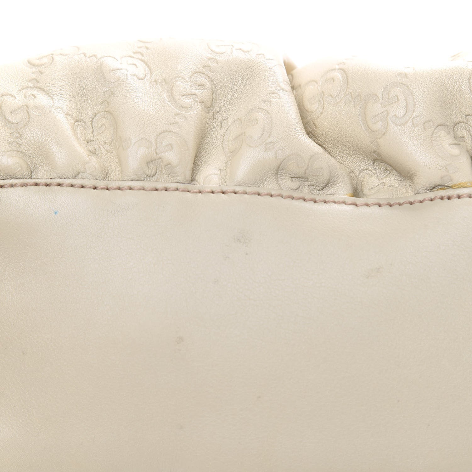 Gucci Guccissima Medium D Gold Hobo Off White 9 of 14