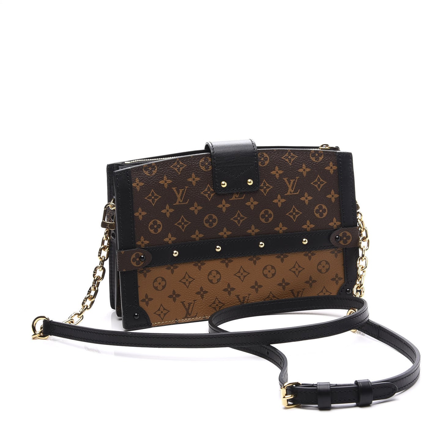 Reverse Monogram Trunk Clutch