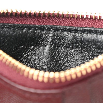 Saint Laurent Grain De Poudre Matelasse Chevron Monogram Fragments Zippered Card Case Rouge Legion 7 of 8