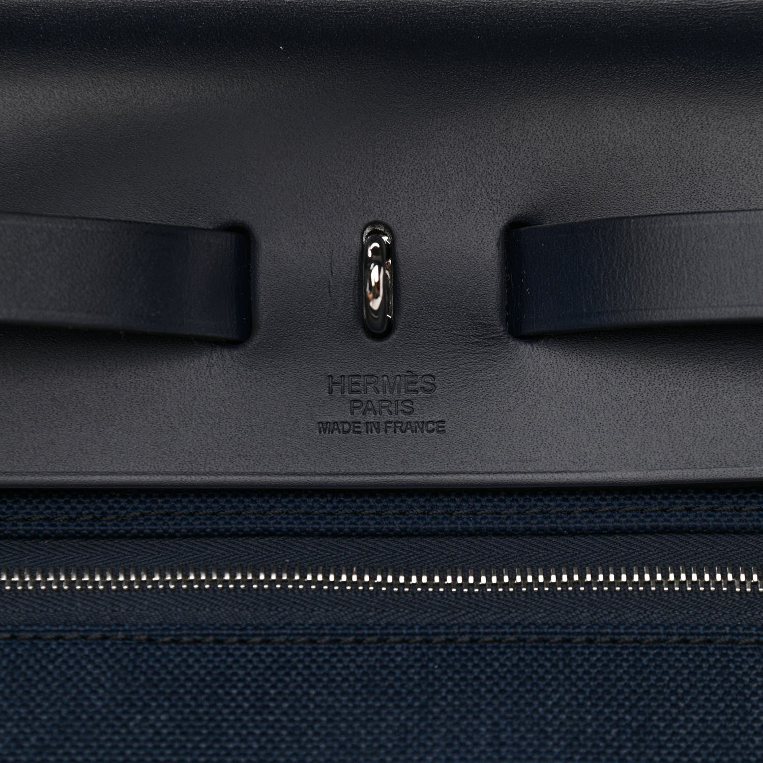 Hermes Toile Vache Hunter Herbag Zip PM 31 Bleu Marine 9 of 11