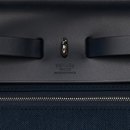 Hermes Toile Vache Hunter Herbag Zip PM 31 Bleu Marine 9 of 11