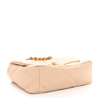 Chanel Lambskin Quilted Medium Chanel 19 Flap Light Beige 4 of 12