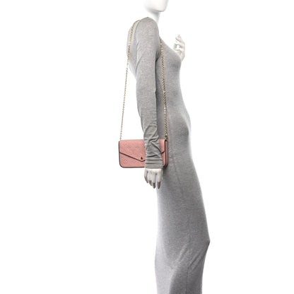 Louis Vuitton Empreinte Pochette Felicie Chain Wallet Rose Poudre 2 of 10