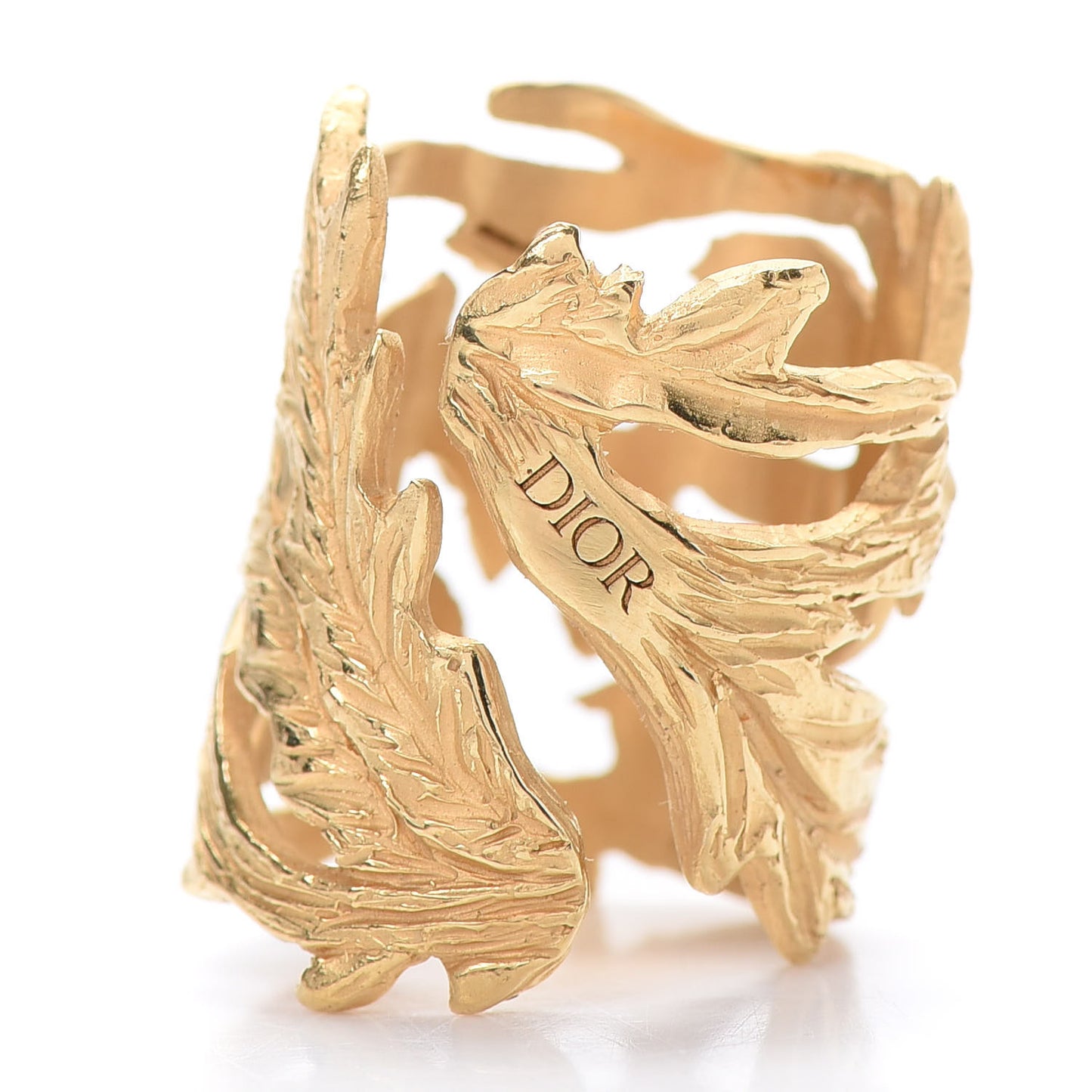 Metal Leaves Ring 5.5 Gold