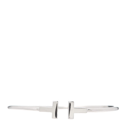 Tiffany 18K White Gold T Wire Bracelet 3 of 5