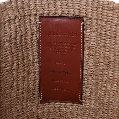 Chloe Raffia Medium Woody Tote White 5 of 11