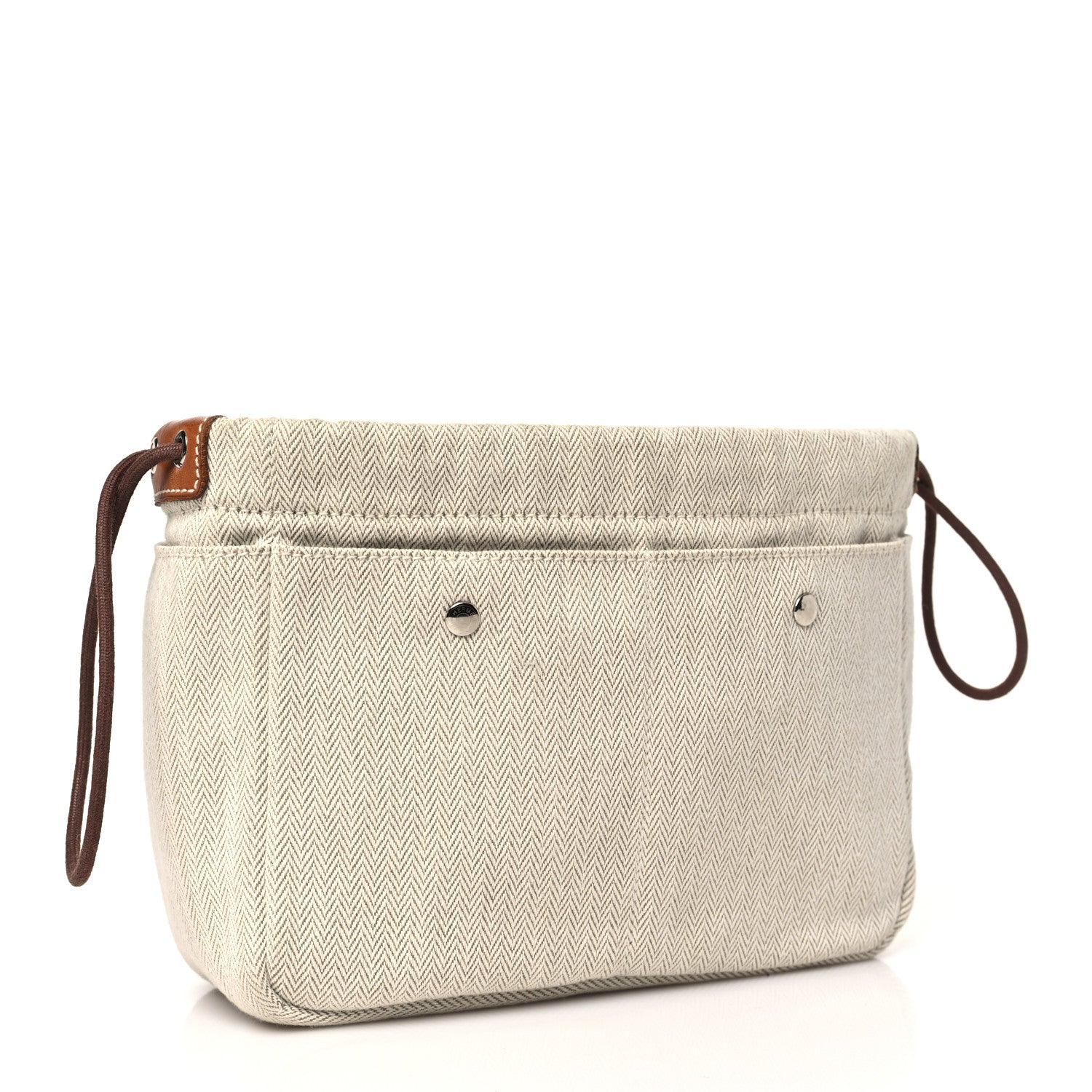 Hermes Canvas Barenia Fourbi 20 PM Pouch Naturel Fauve 3 of 9