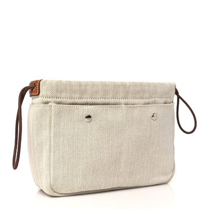 Hermes Canvas Barenia Fourbi 20 PM Pouch Naturel Fauve 3 of 9