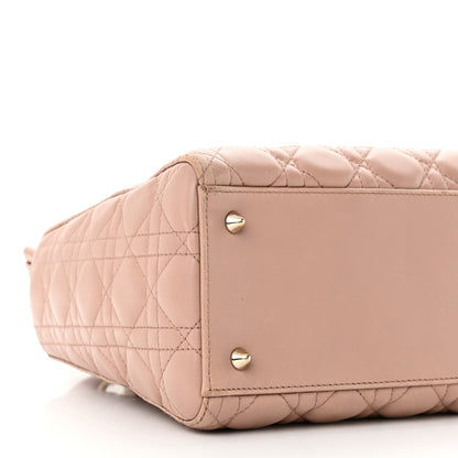 Christian Dior Lambskin Cannage Medium Lady Dior Light Pink 8 of 11