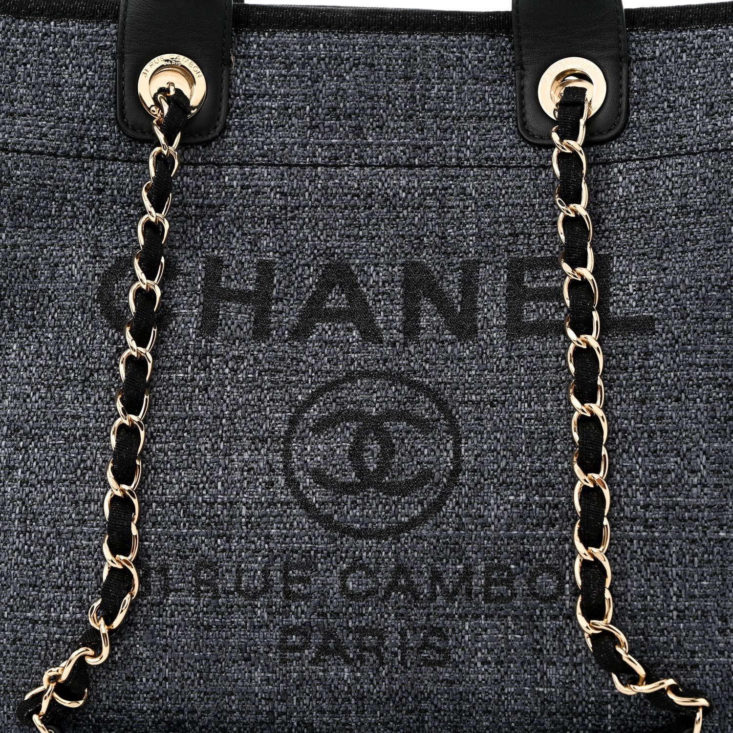 Chanel Lurex Boucle Medium Deauville Tote Black 8 of 11