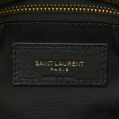 Saint Laurent Nylon Quilted Small Loulou Puffer Monogram Chain Satchel Military Green 6 of 9
