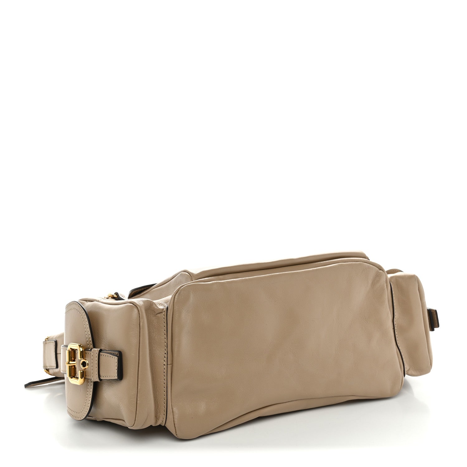 Chloe Shiny Calfskin Large Double Carry Camera Bag Motty Grey 4 of 9