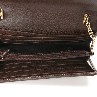 Gucci GG Supreme Monogram Web Ophidia Wallet On Chain Brown 5 of 10