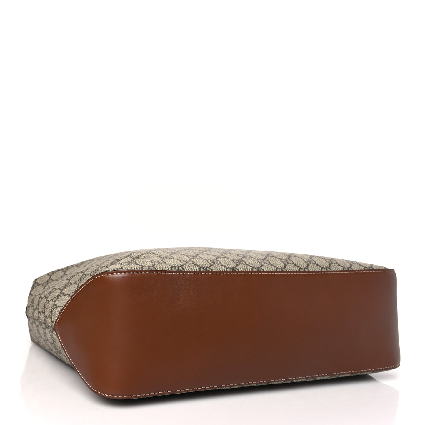 GG Supreme Monogram Large Linea A Hobo Light Brown