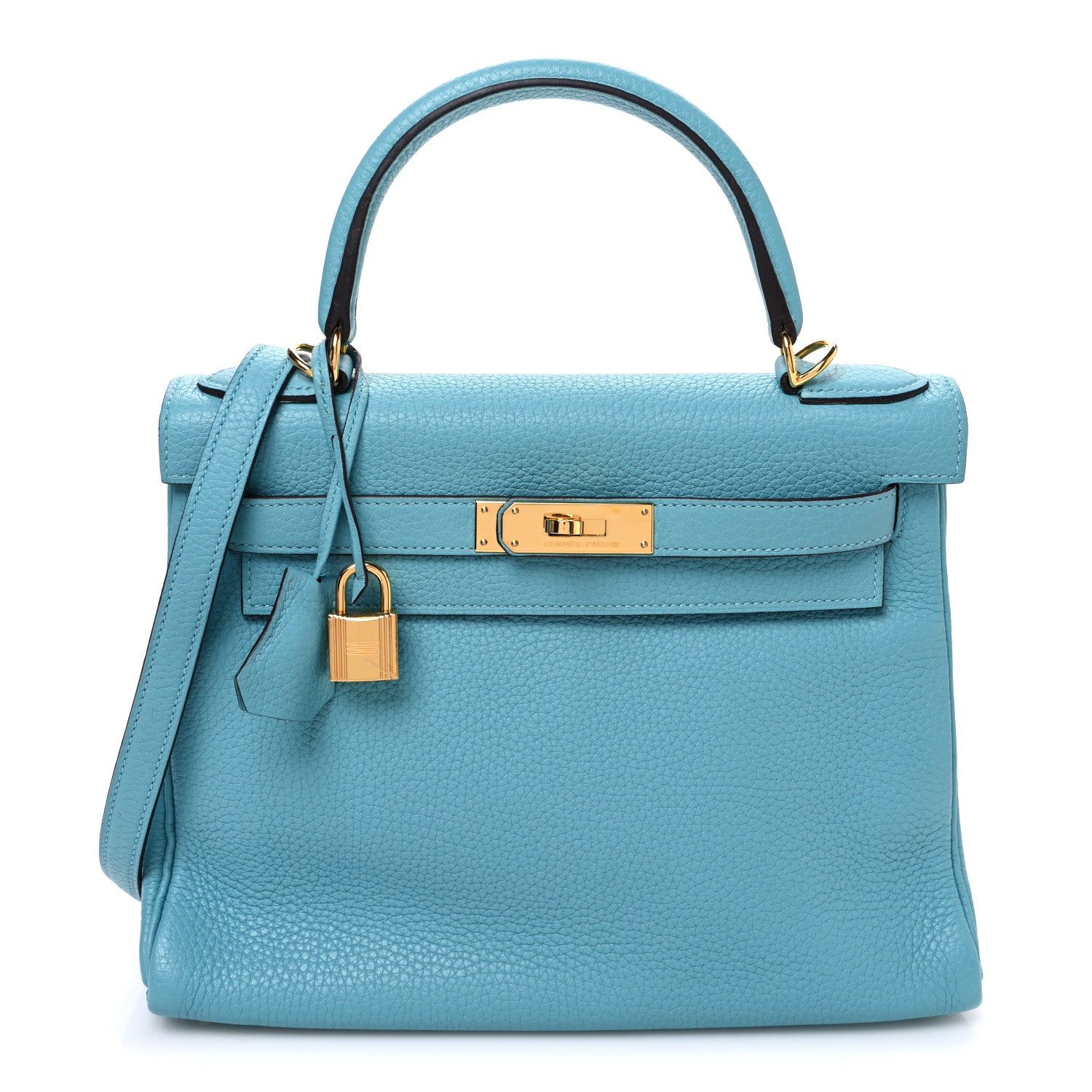 Hermes Togo Kelly Retourne 28 Bleu Atoll 1 of 21