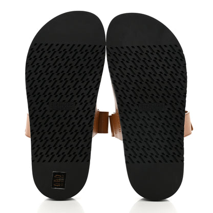Hermes Calfskin Womens Chypre Sandals 39 Natural 5 of 9