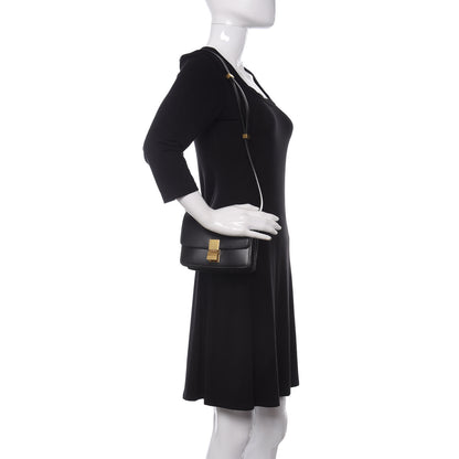 Celine Box Calfskin Small Classic Box Flap Bag Black 2 of 10