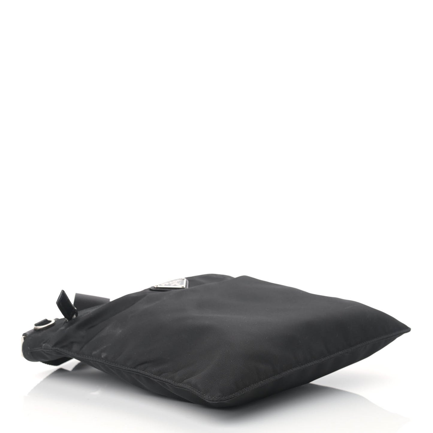Nylon Vela Flat Messenger Bag Black