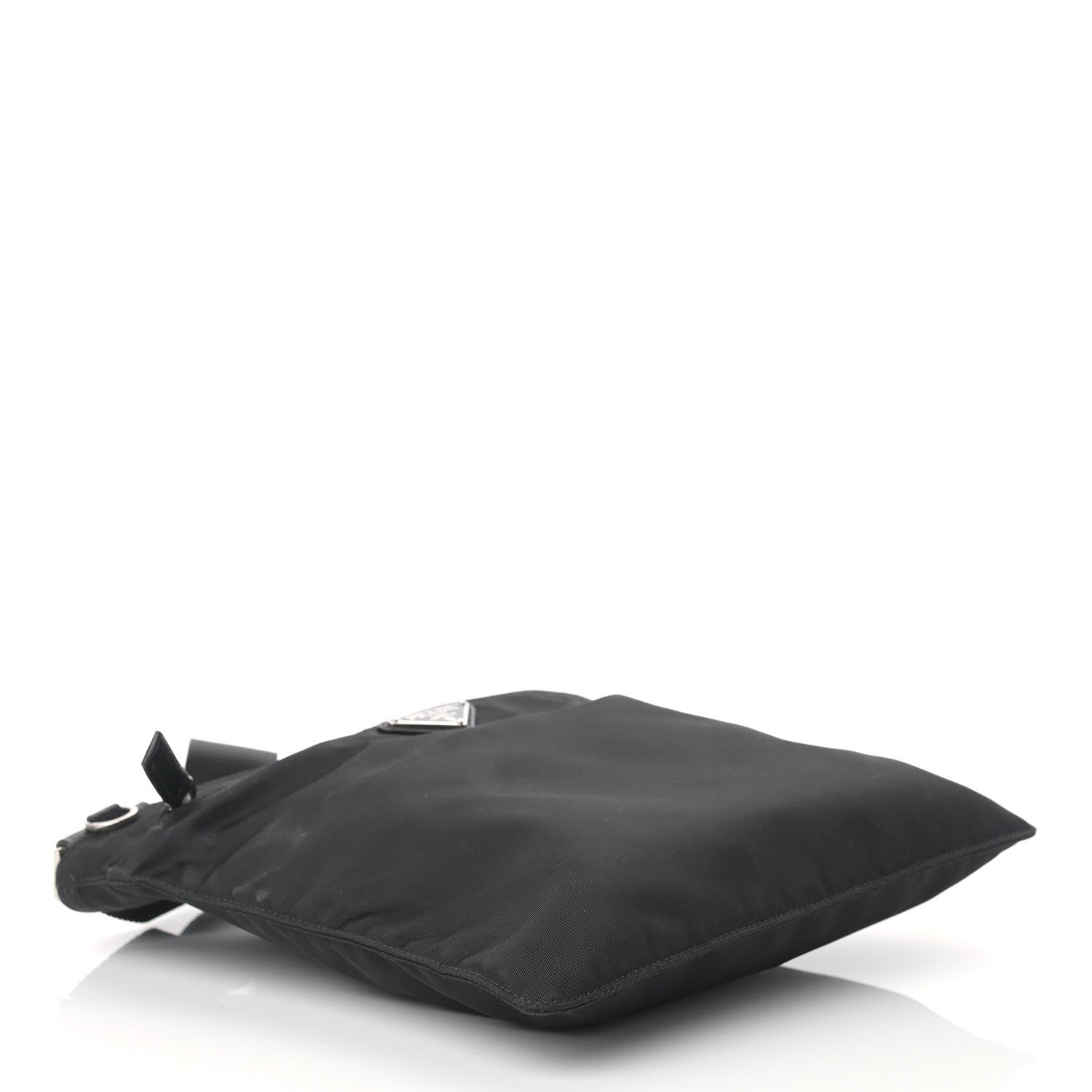 Prada Nylon Vela Flat Messenger Bag Black 4 of 14
