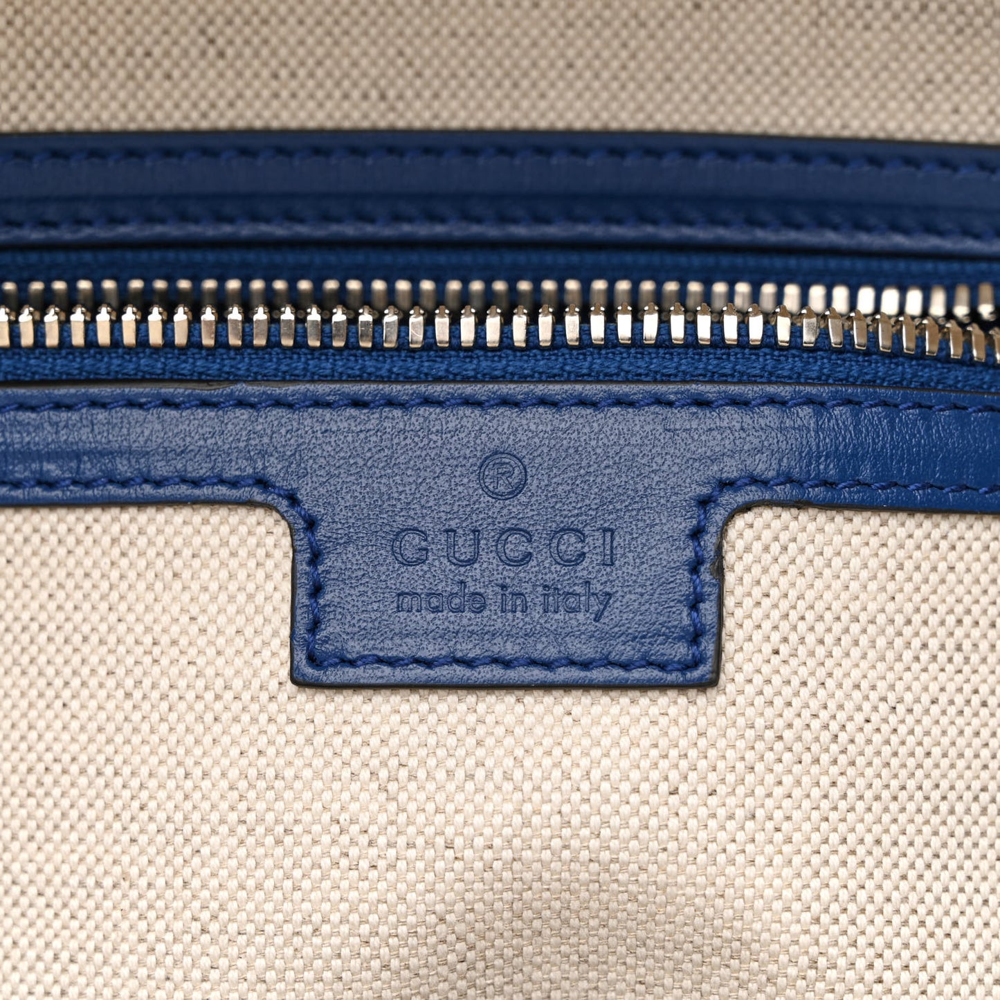 Calfskin GG Tennis Embossed Backpack Intense Metal Blue Black