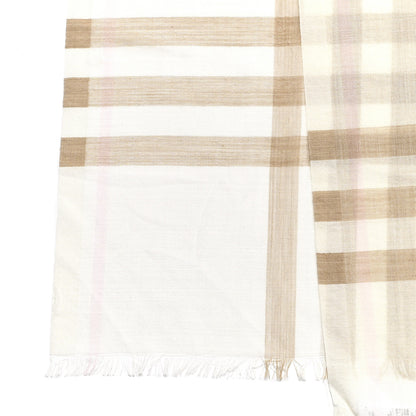 Burberry Wool Silk Gauze Giant Check Scarf White Alabaster 3 of 5