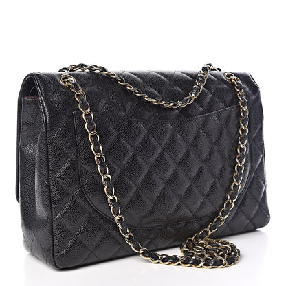 Chanel Caviar Quilted Maxi Double Flap Black 3 of 19