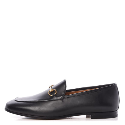 Gucci Calfskin Womens Jordaan Loafers 38.5 Black 1 of 8