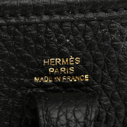 Hermes Taurillon Clemence Evelyne TPM Black 16 of 37