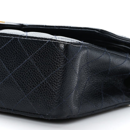 Chanel Caviar Quilted Medium Double Flap Navy 9 of 9