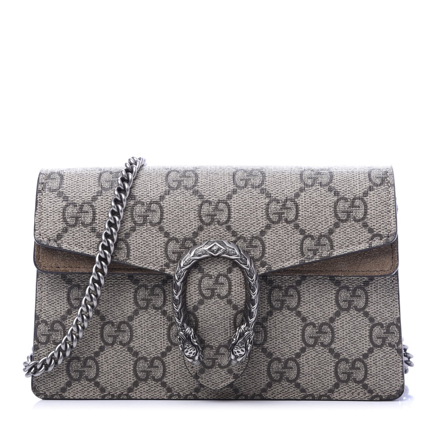 GG Supreme Monogram Super Mini Dionysus Shoulder Bag Taupe