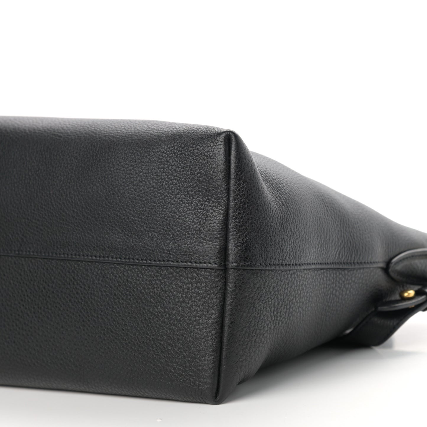 Vitello Daino Shopping Tote Black