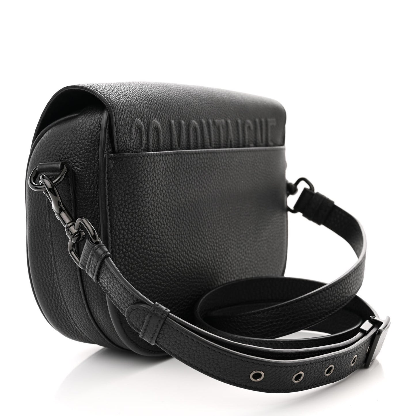 Grained Calfskin Medium Bobby Flap Black